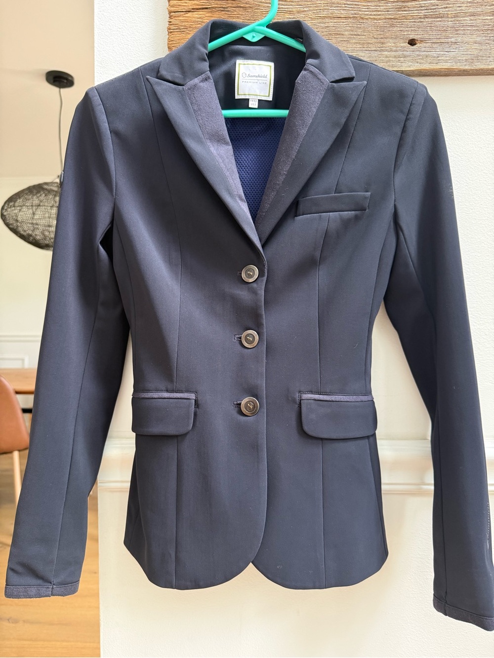 Samshield Women's Navy equestrian Blazer - Classic Single-Breasted Jacket